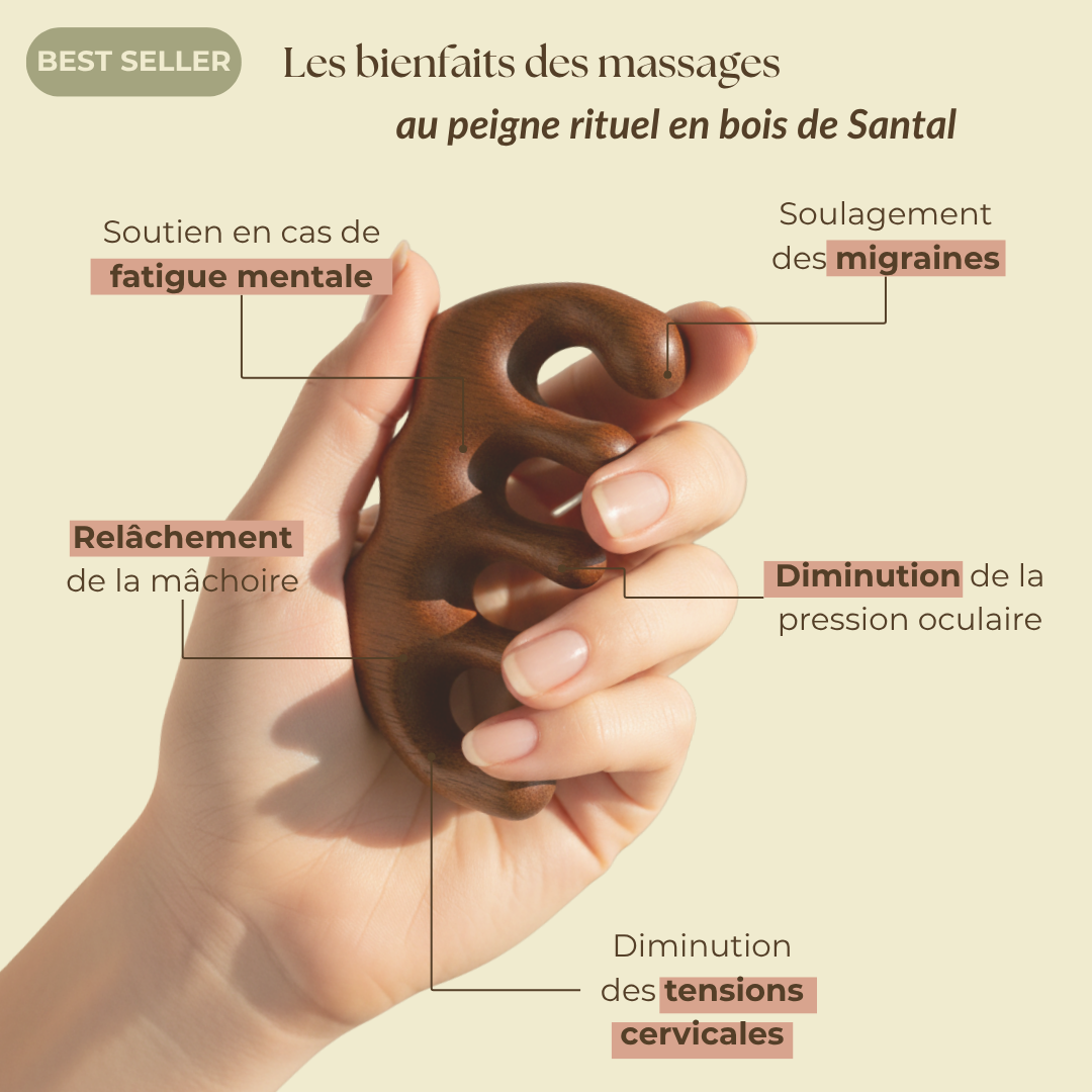 Peigne rituel en bois de Santal