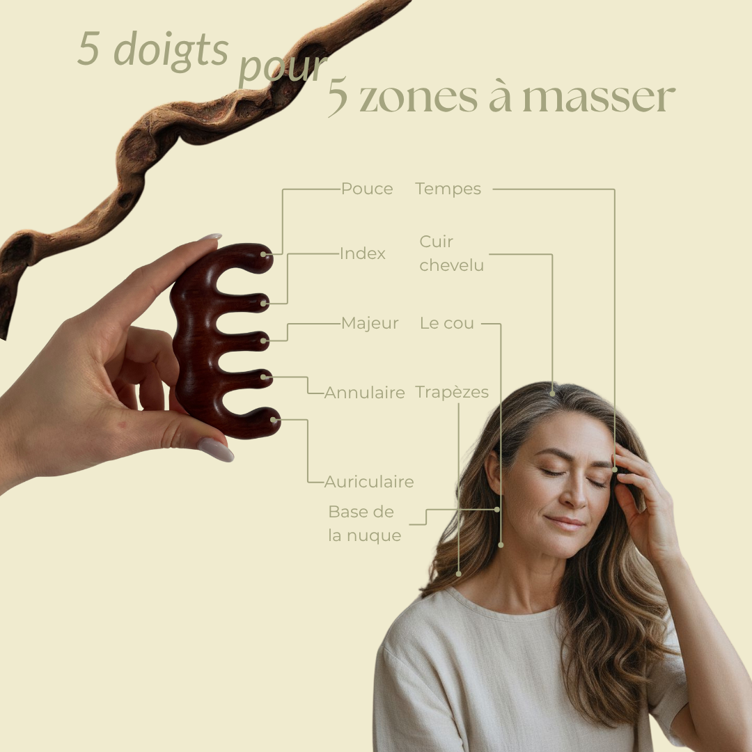Peigne rituel en bois de Santal