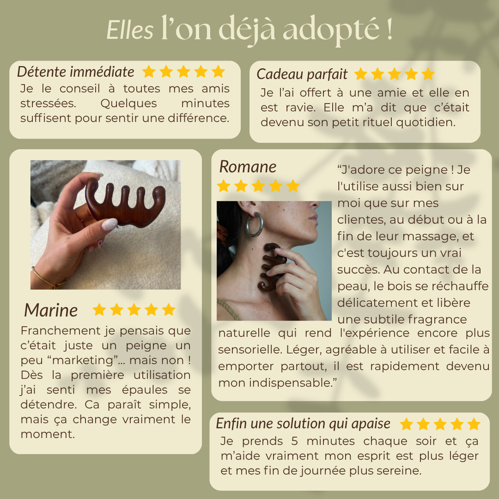 Peigne rituel en bois de Santal