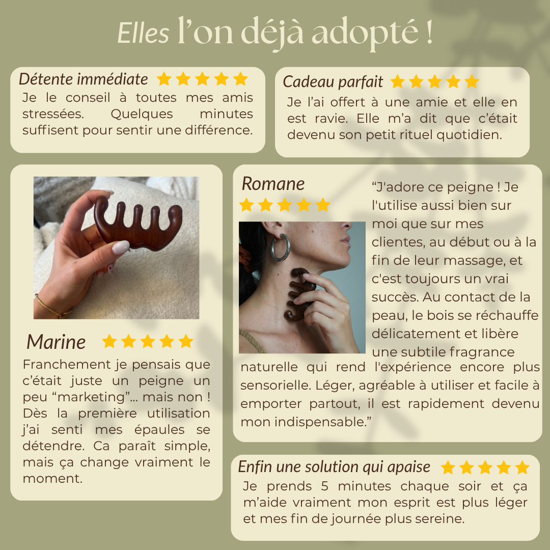 Peigne rituel en bois de Santal